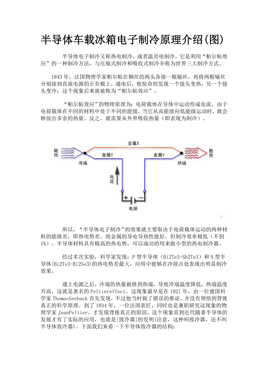 半导体电子制冷冰箱_第1页