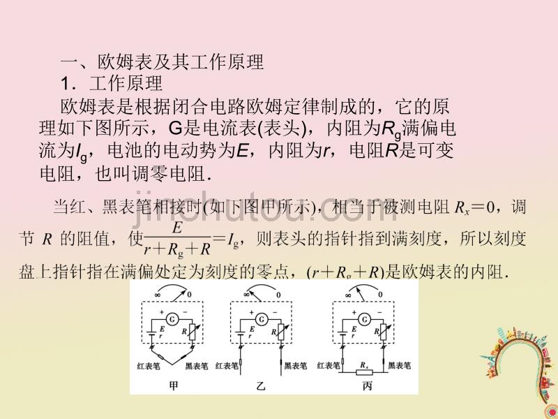 河北省邢台市高中物理 第二章 恒定电流 2.8 多用电表课件 新人教版选修3-1_第5页