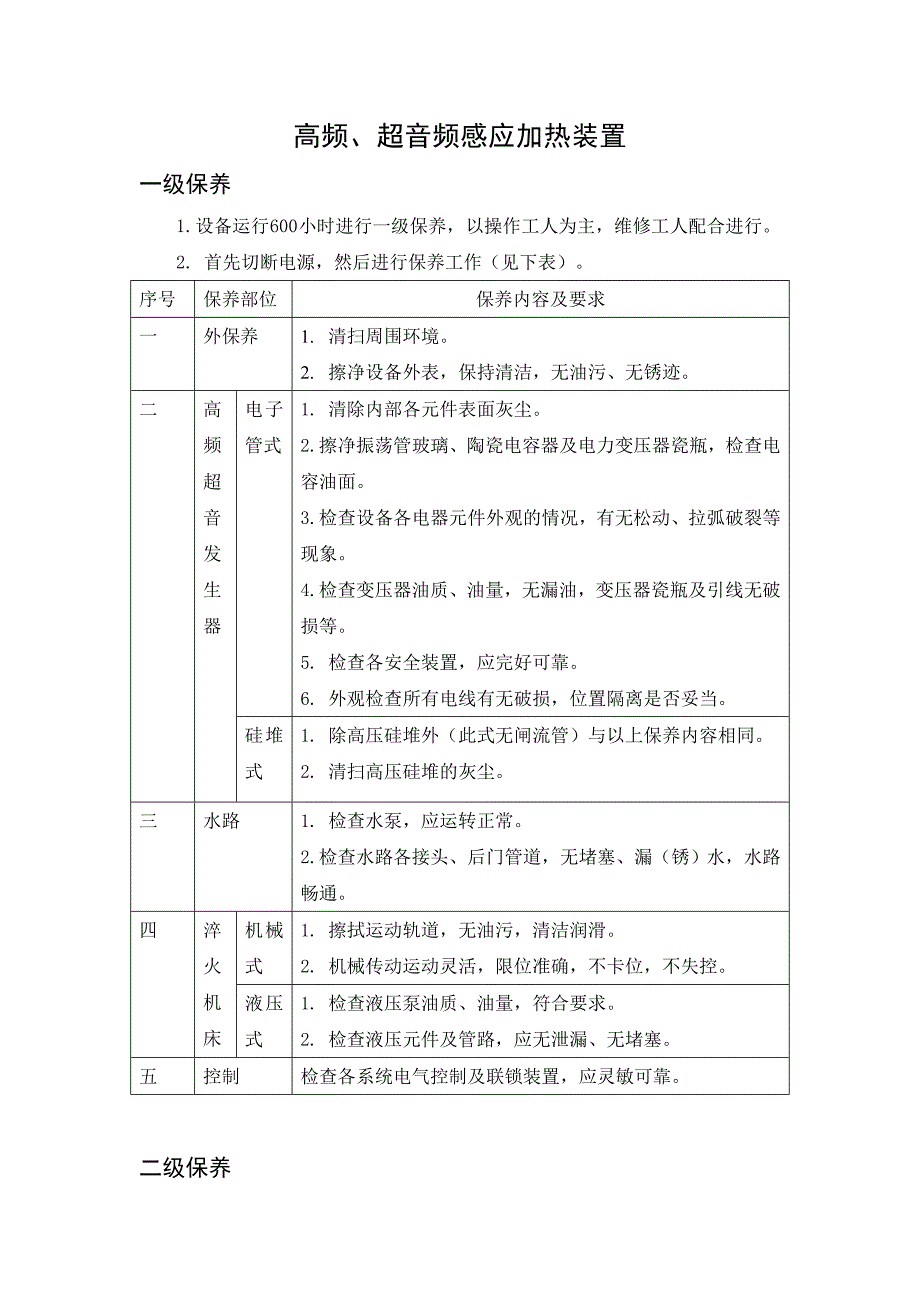 高频,超音频感应加热装置保养_第1页