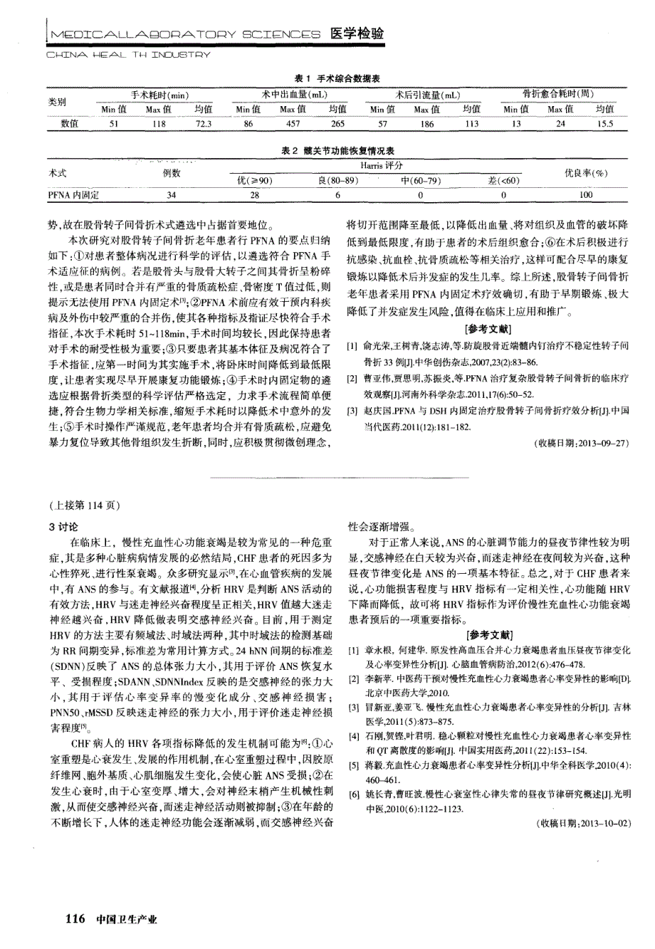 冠心病慢性充血性心功能衰竭患者心率变异性及其昼夜节律变化 (论文)_第2页