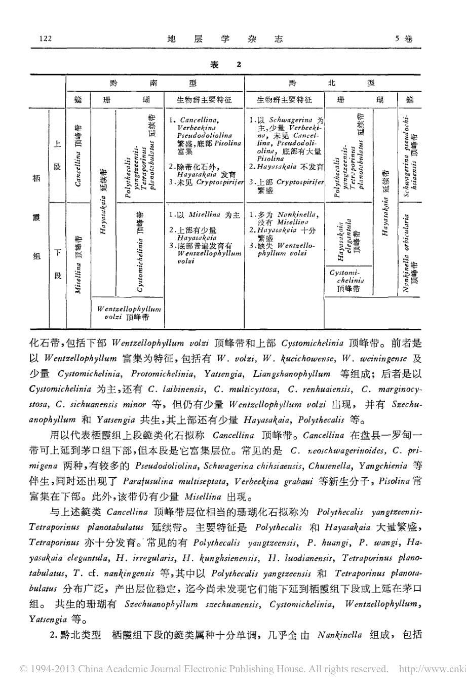 贵州栖霞组与茅口组的界线讨论_第5页