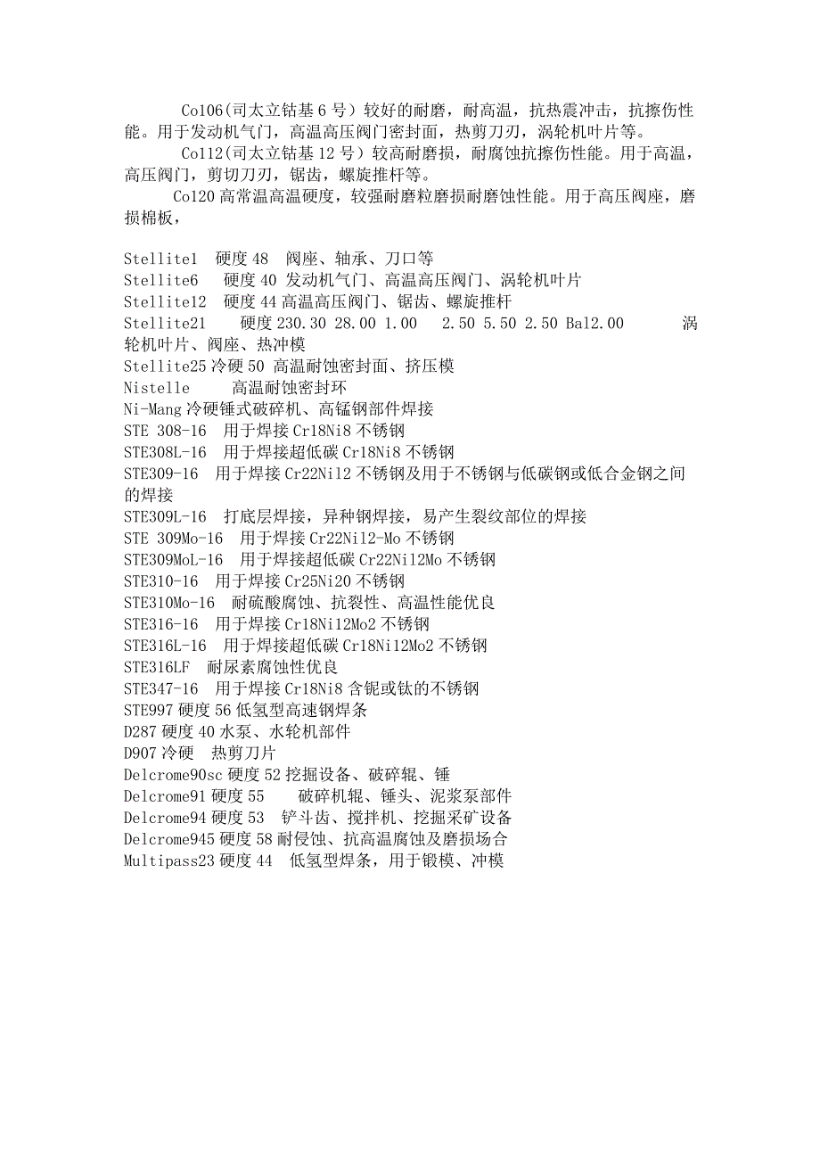 钴基堆焊焊条、焊丝_第2页