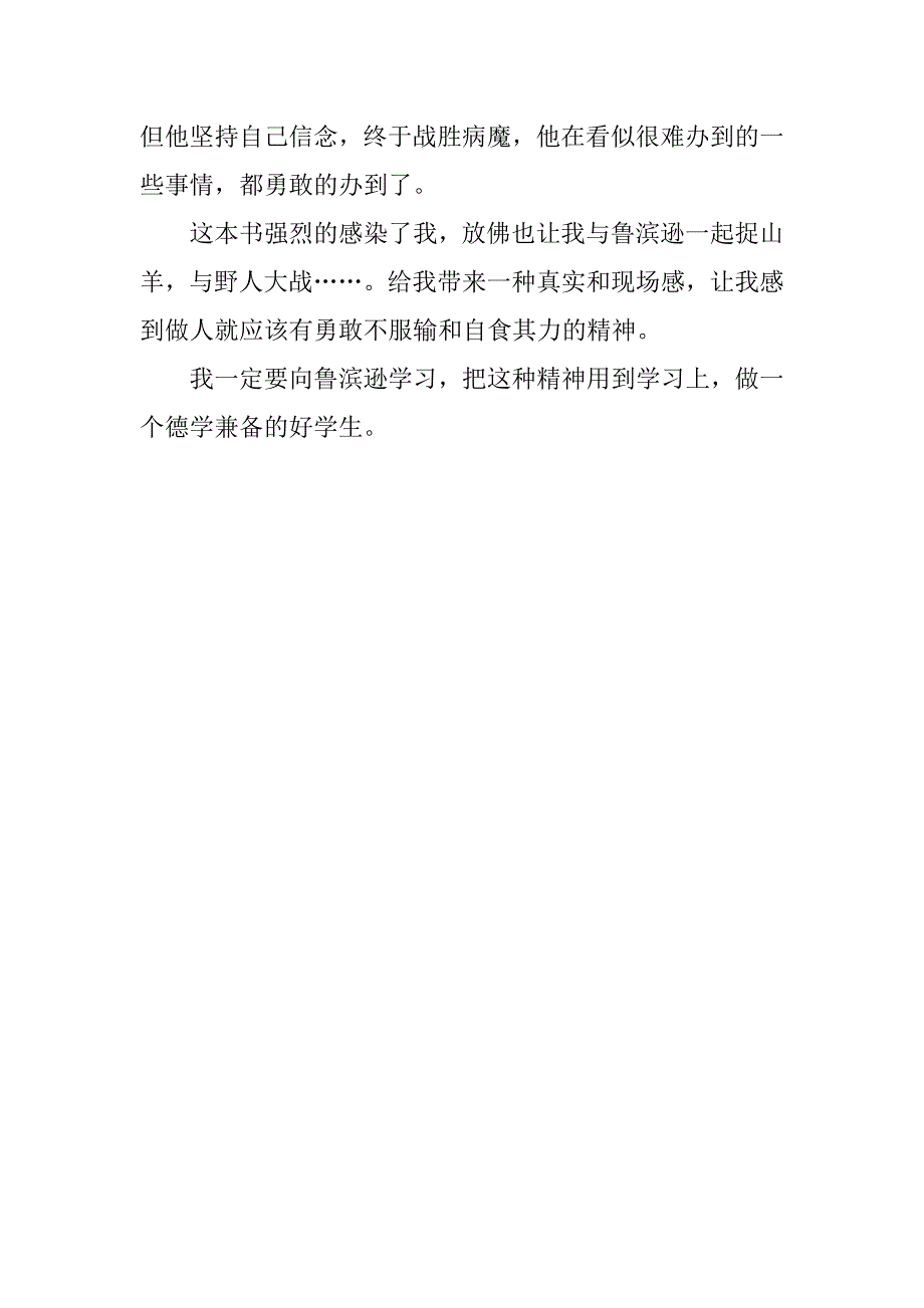 《鲁滨逊漂流记》读后感500字_第3页