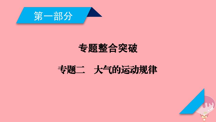 2018年高考地理二轮复习 专题2 大气的运动规律（第1课时）课件_第1页