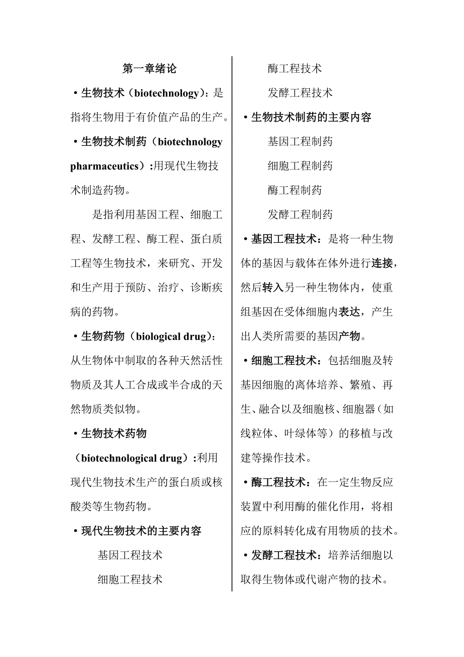 生物技术制药课堂重点_第1页