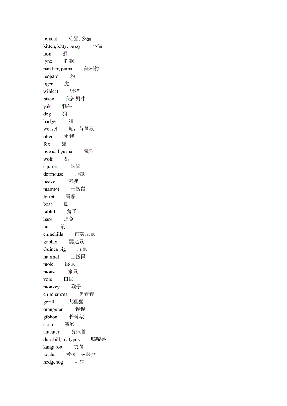 英语资料_animals and plants_第2页