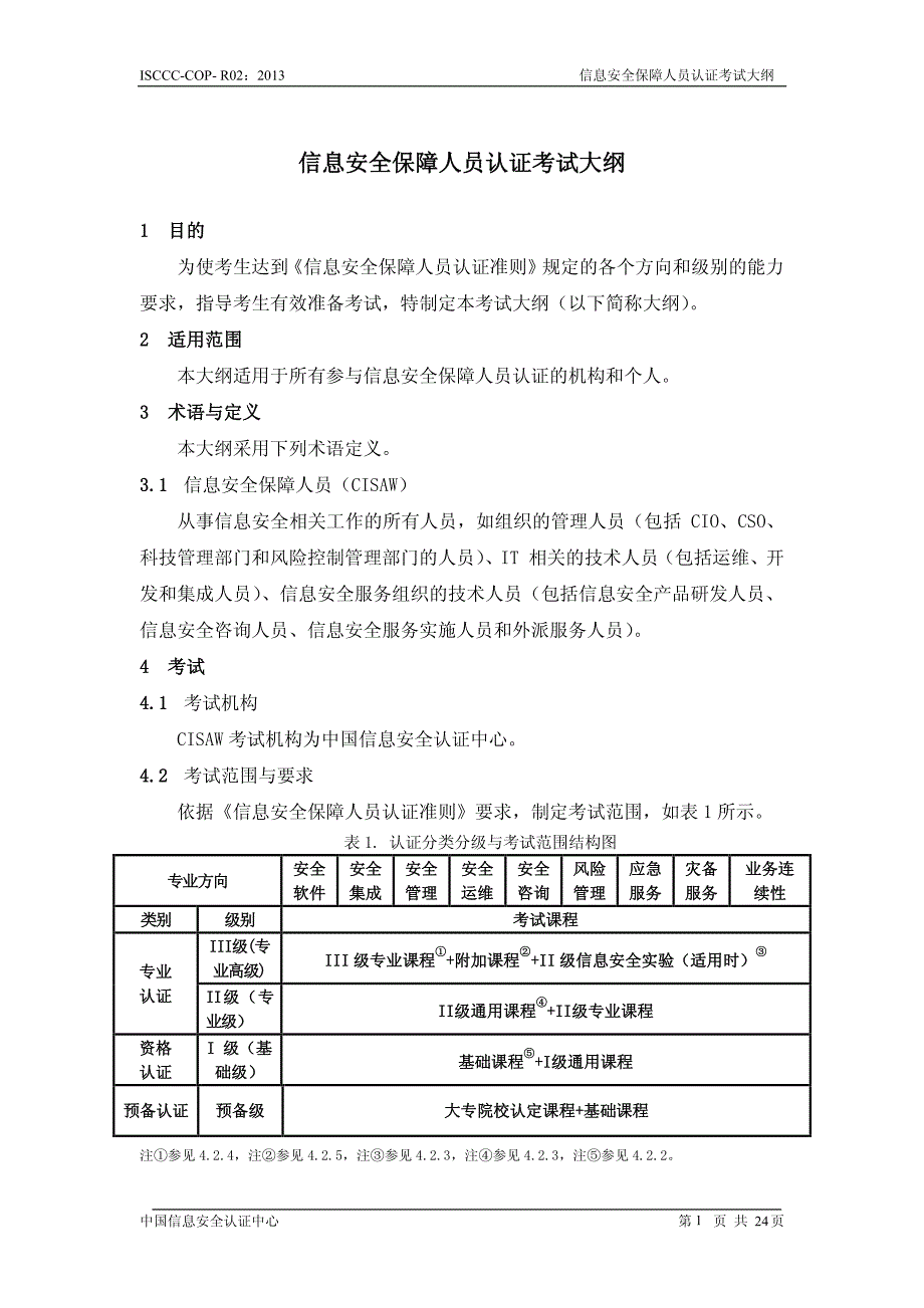 信息安全保障人员认证考试大纲_第2页