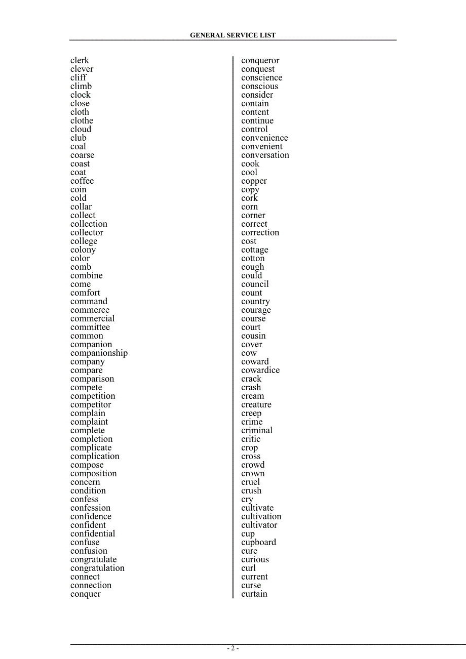 英文最常用词汇表_general_service_list_第2页
