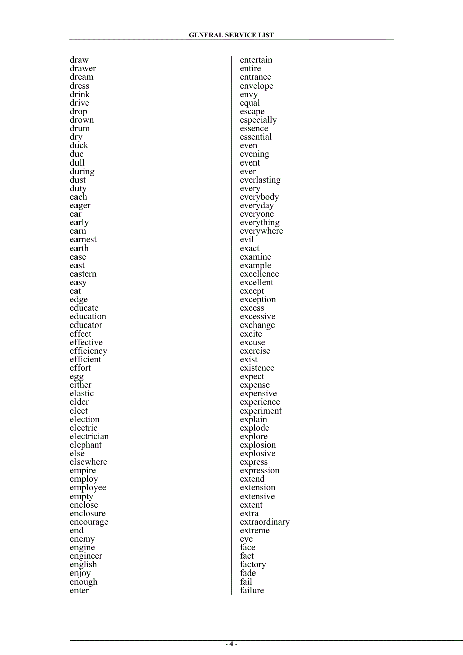 英文最常用词汇表_general_service_list_第4页