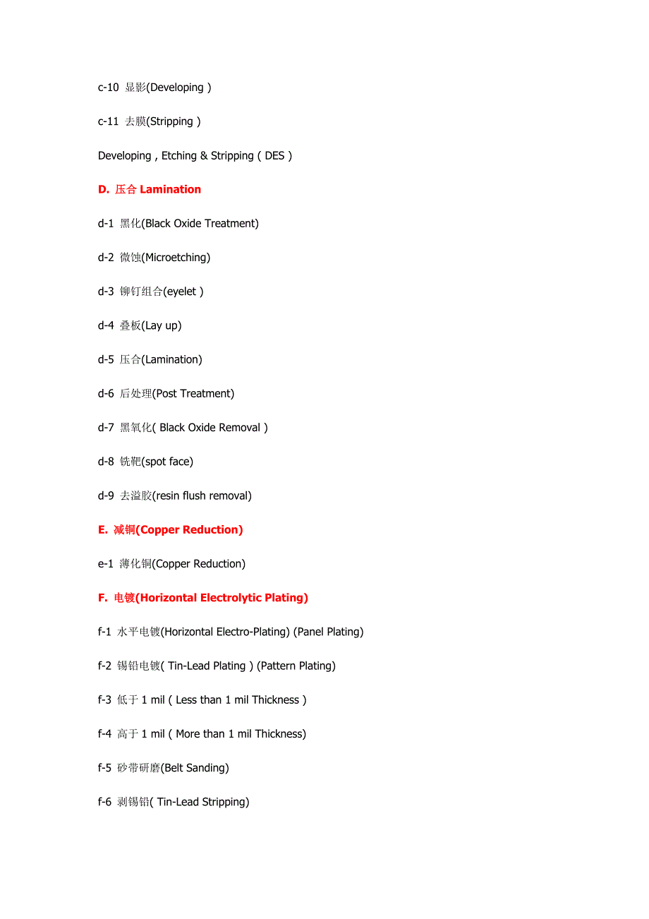 线路板流程术语中英文对照_第2页