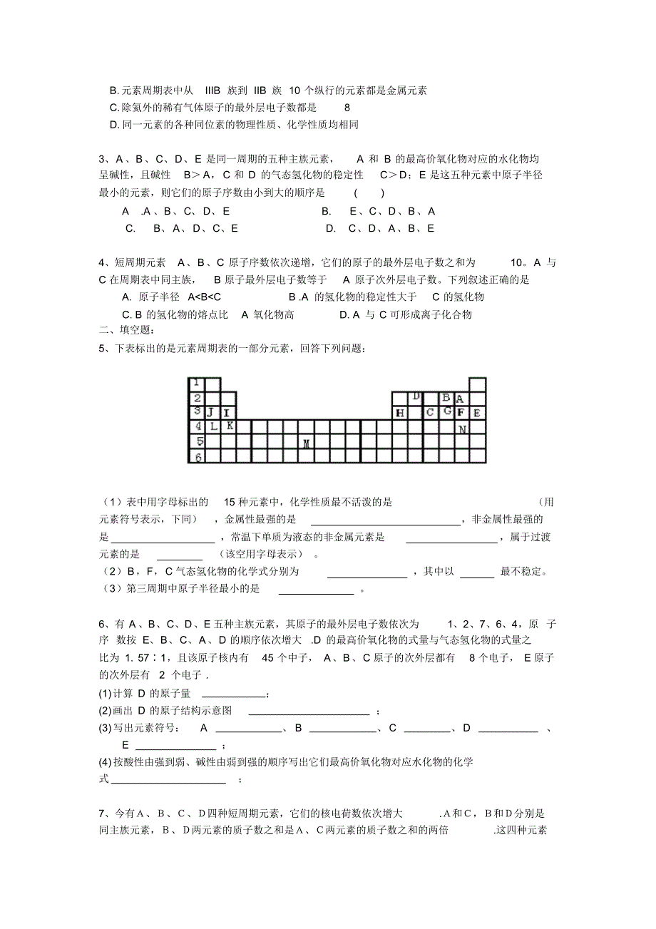 元素周期律--高考化学知识点全程讲解_第4页