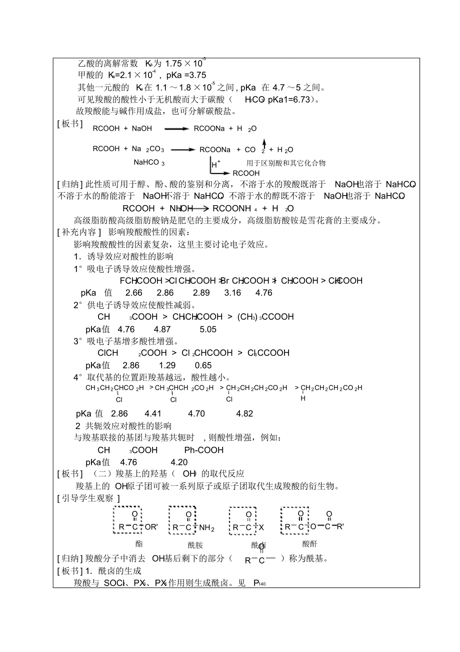 153有机化学教案@安徽医高专_第二十二次课教案(羧酸)_第3页