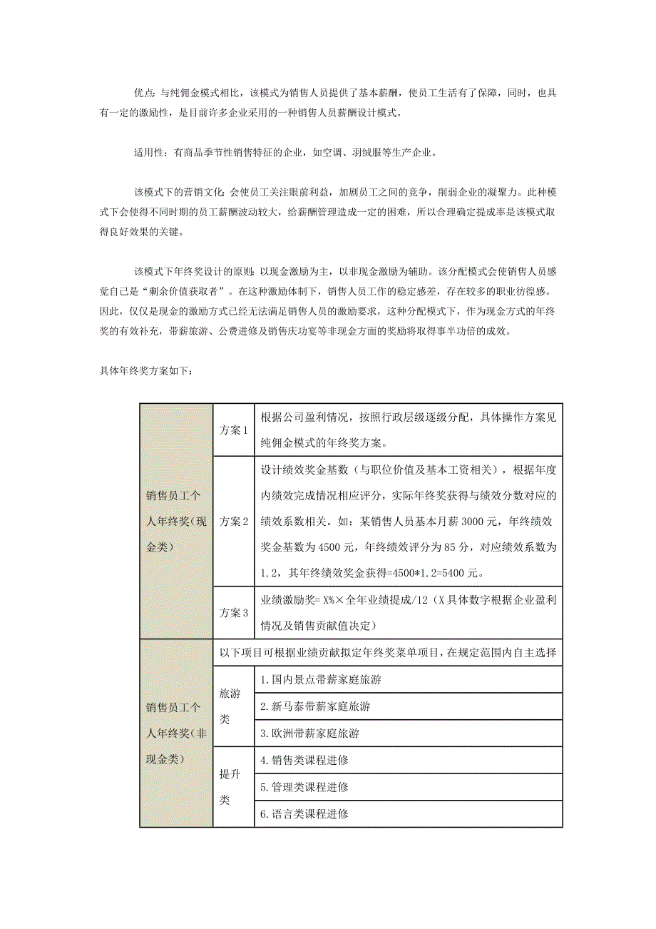 六种薪酬模式下销售员工的奖金发放_第3页