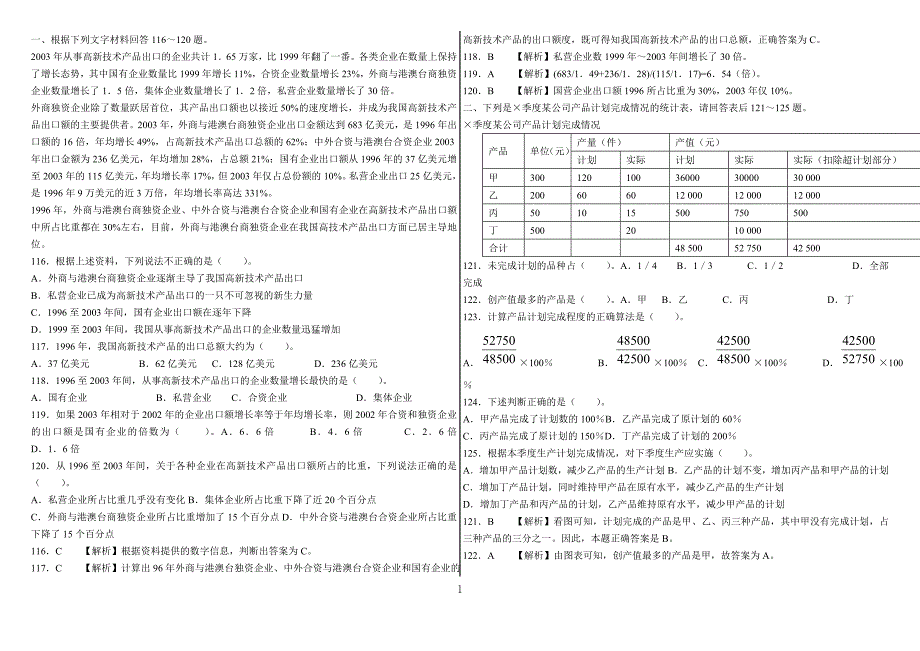 资料分析题库+解析(很全的)_第1页