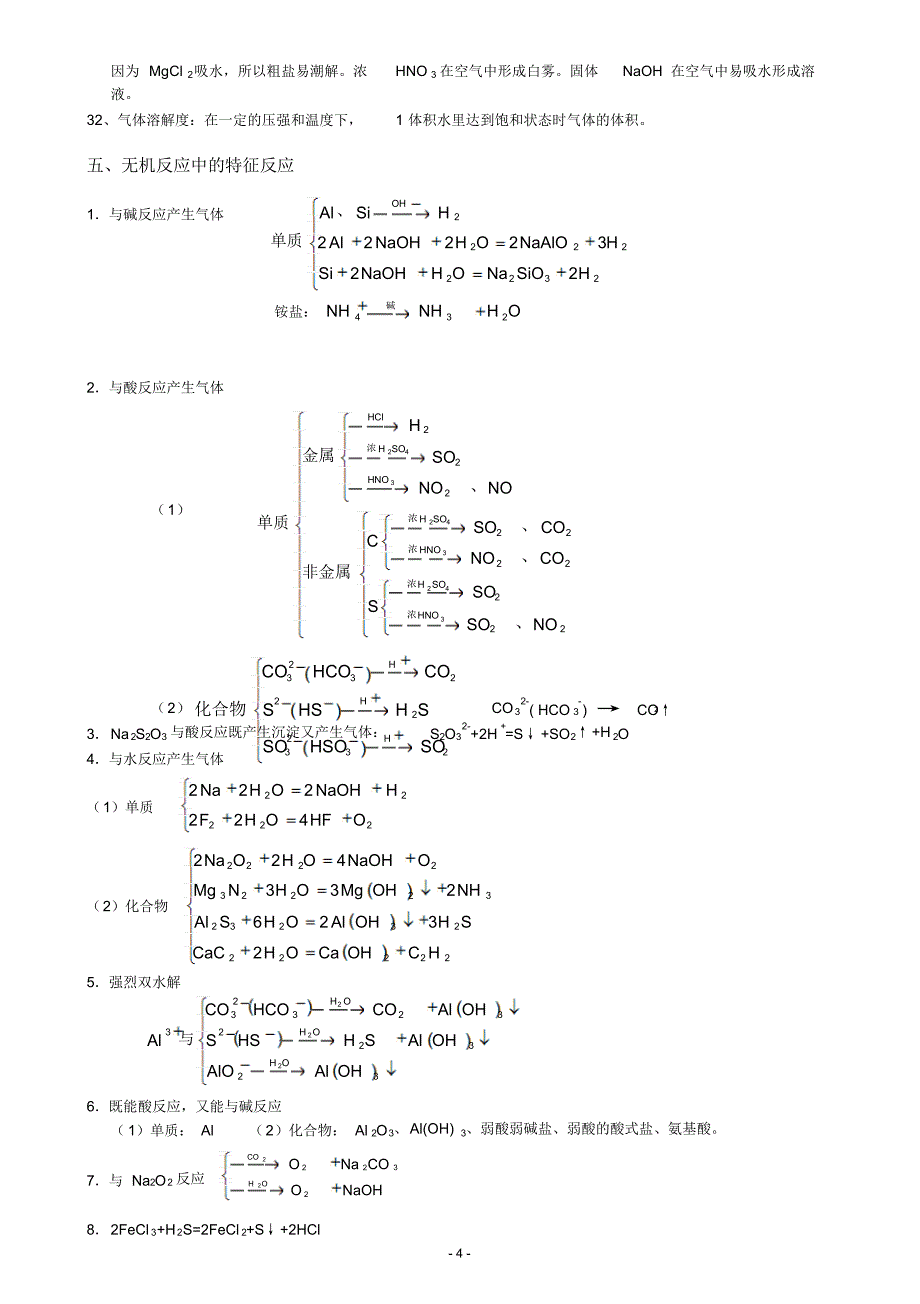 高中化学知识详细归纳1_第4页