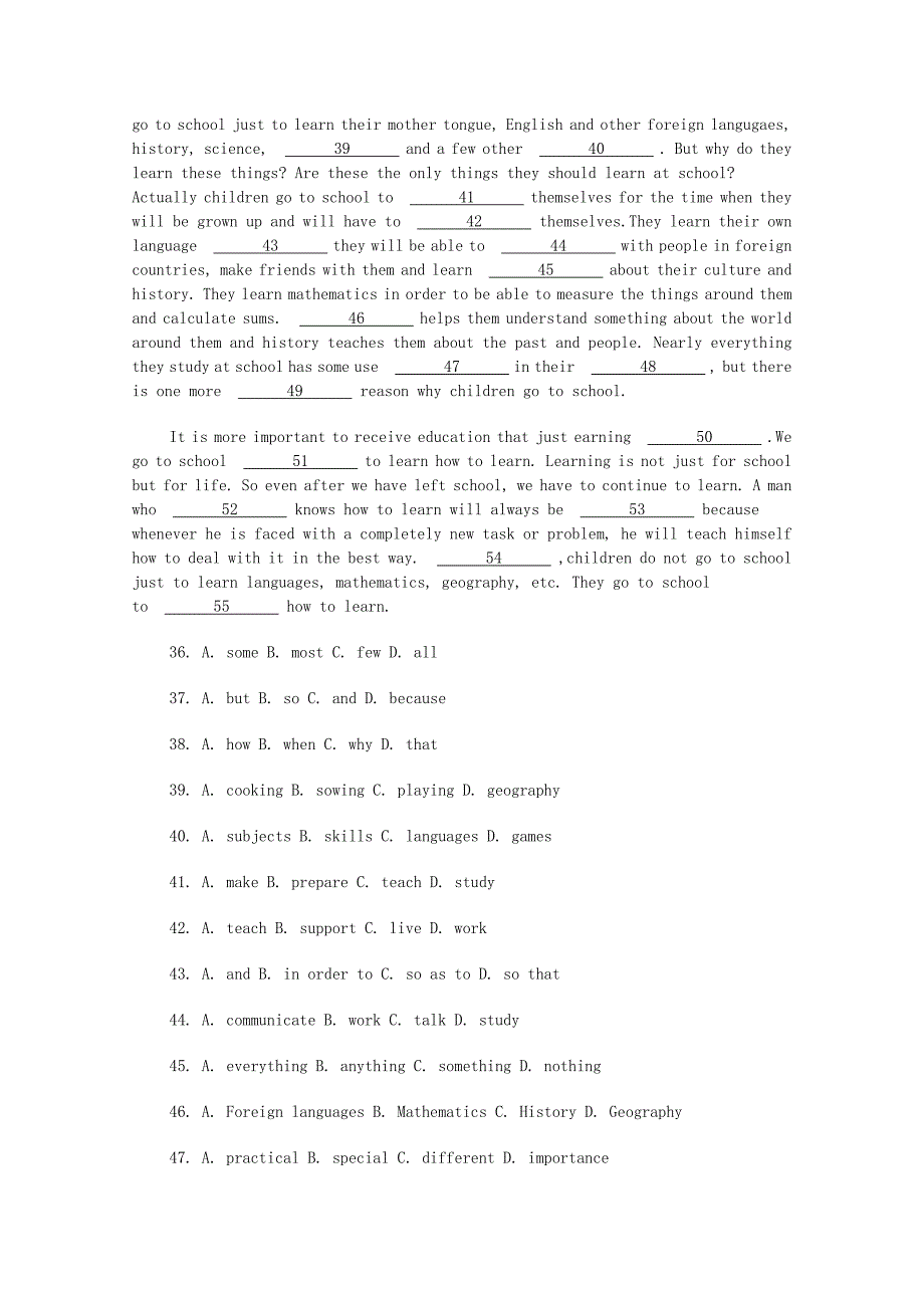 河北省保定市高阳中学2014届高三英语上学期第十六次周练试题新人教版_第3页