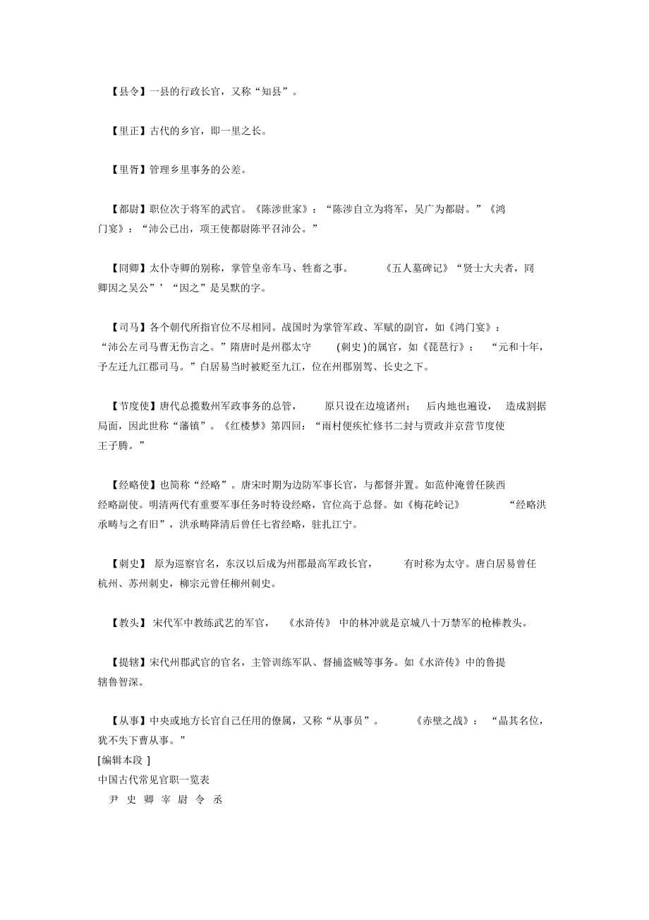 中国古代官职名称_第5页