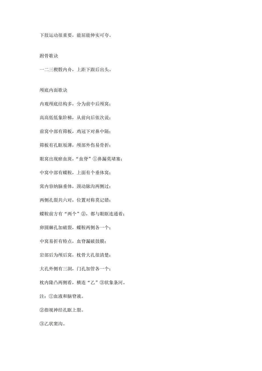 解剖学口诀及药理学知识点归纳_第4页