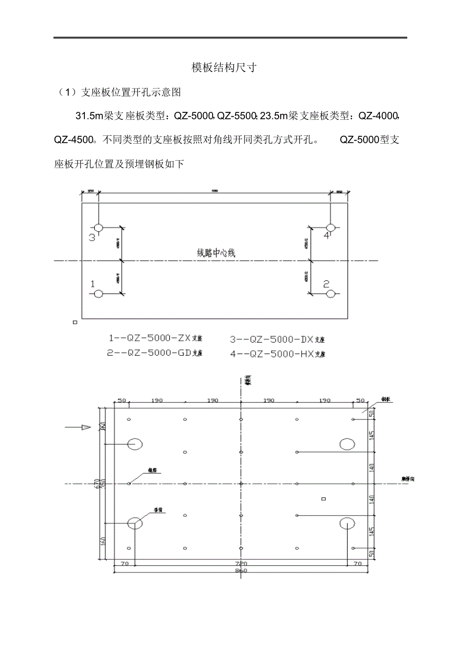高铁预制箱梁模板结构尺寸图_第1页