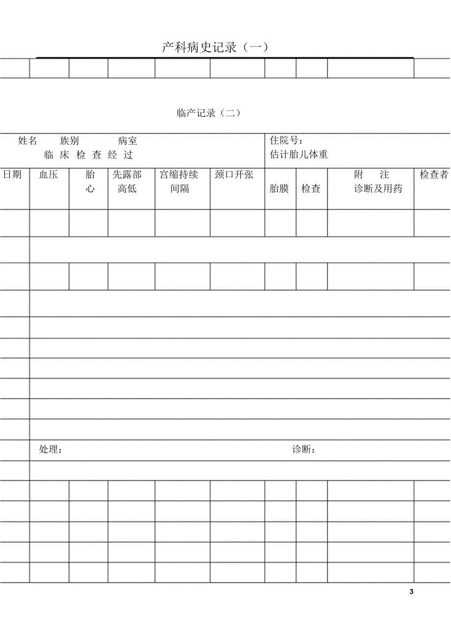 8床--张萍莉产科病史记录_第3页