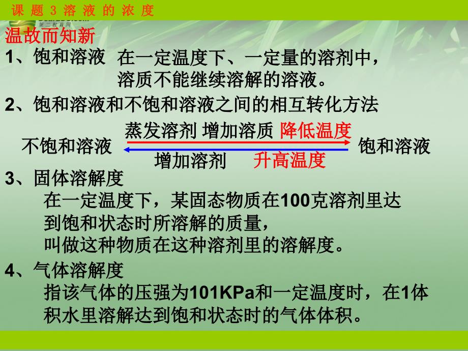 福建省莆田市平海中学九年级化学下册 第九单元课题3 溶液的浓度课件 （新版）新人教版_第2页