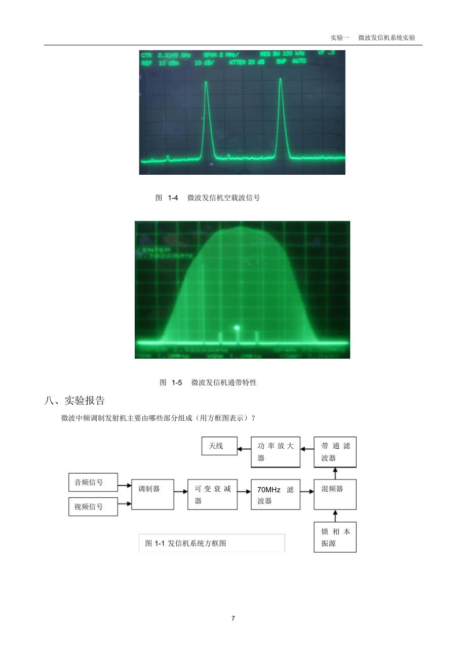 11实验一微波发信机系统实验_第4页