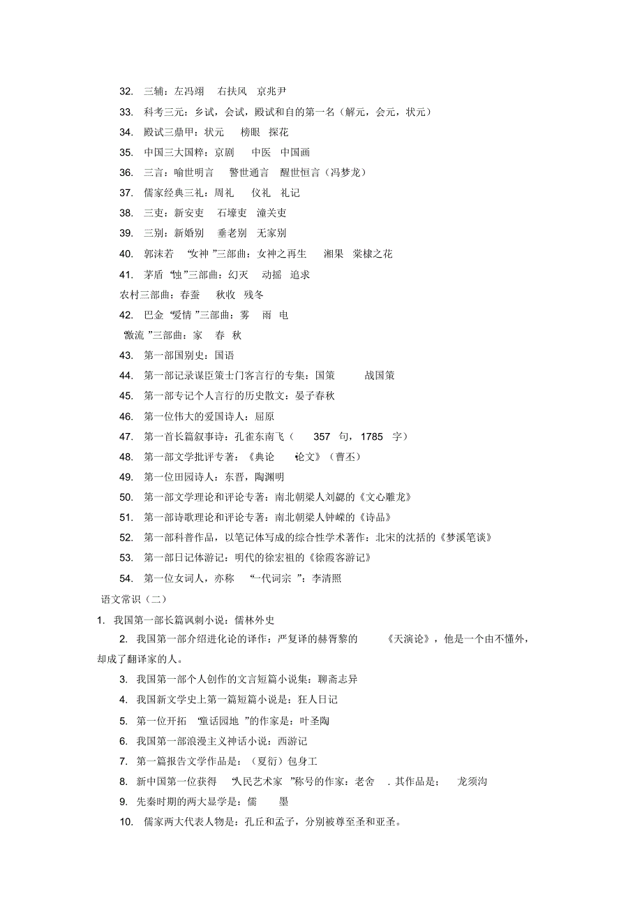 高中必备·文学常识大全_第2页