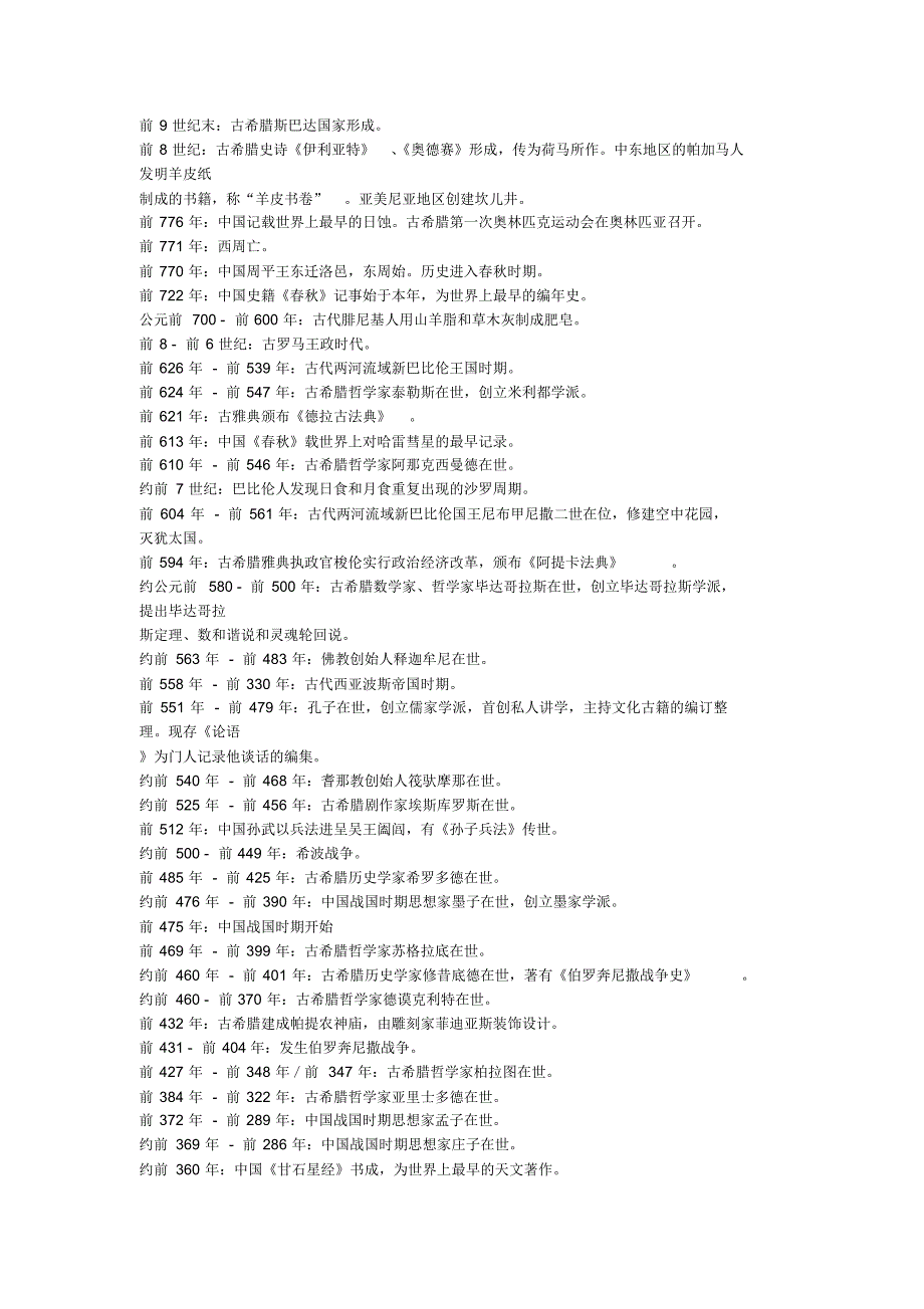 世界历史纪年表_第3页