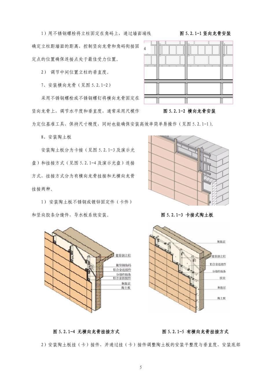 开缝式陶土板幕墙施工工法_第5页