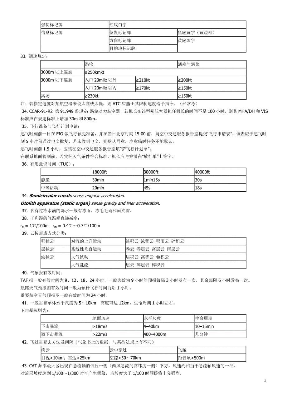 中国民航(cafuc)航线理论考试ATPL考前复习总笔记_第5页