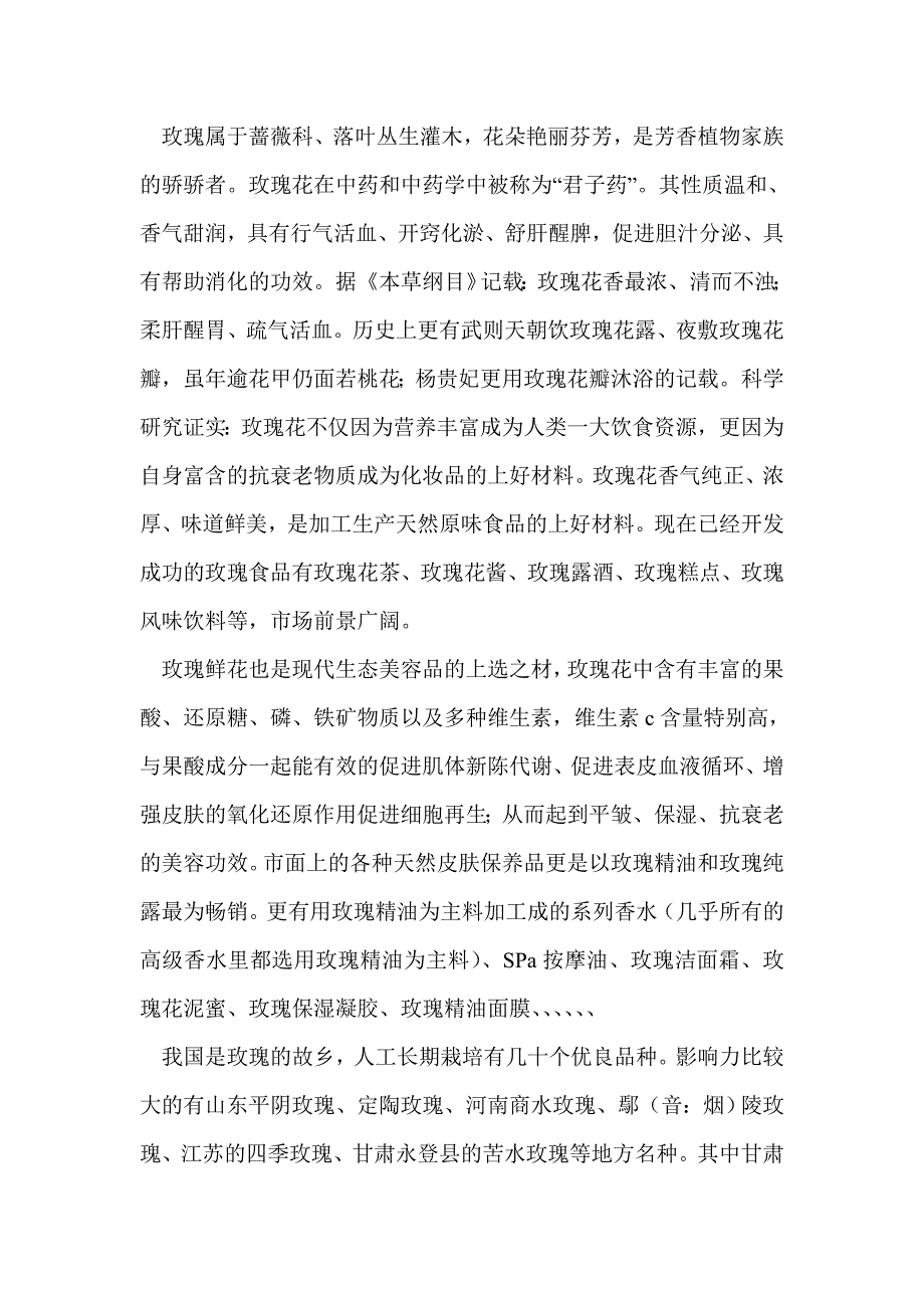 陕西恒康公司玫瑰的种植的商业计划书_第2页