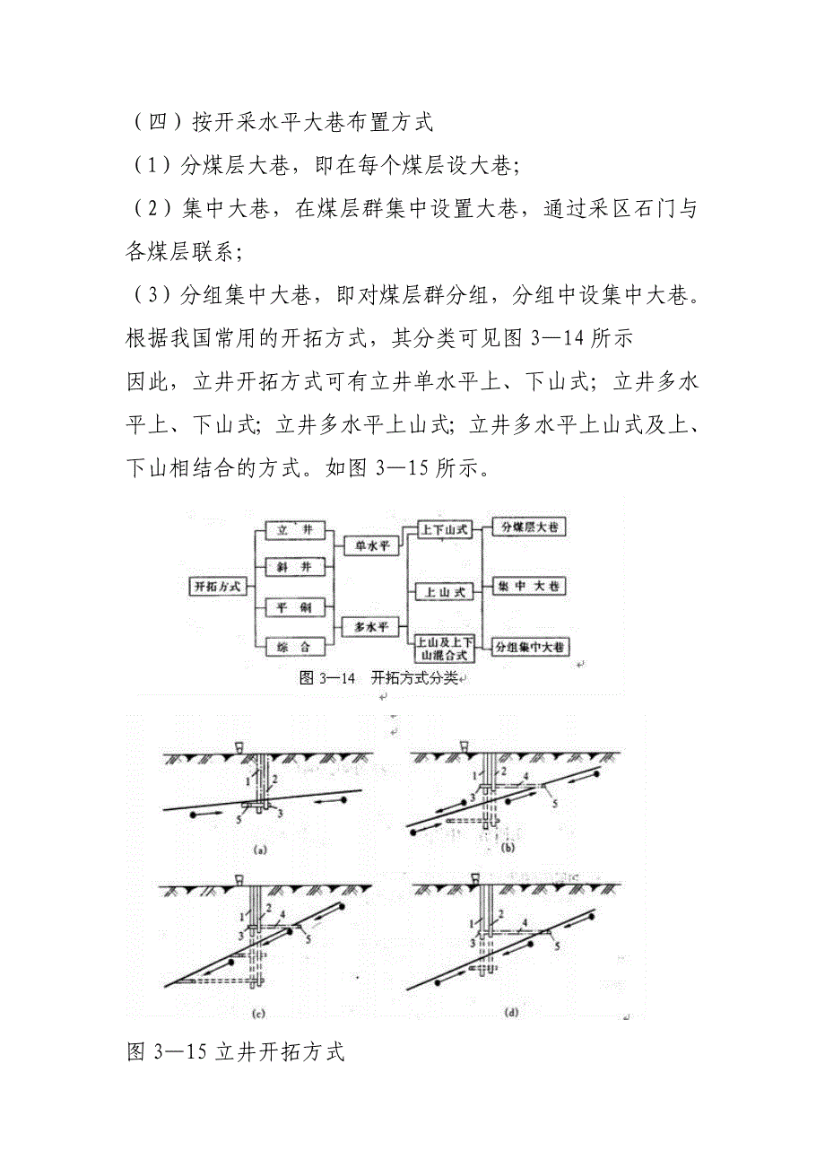 矿井开拓巷道开拓方式的概念及分类_第2页