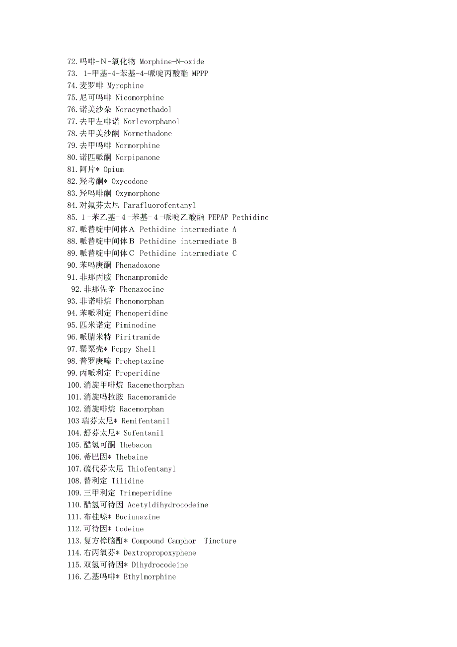 食品药监局公安部卫生部麻醉药品和精神药品品种目录2007年版_第3页