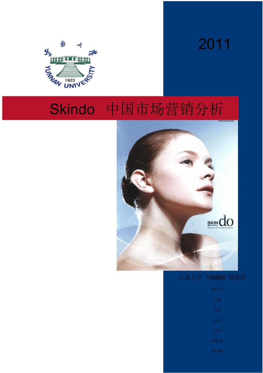 Skindo_final市场营销案例大赛_第1页