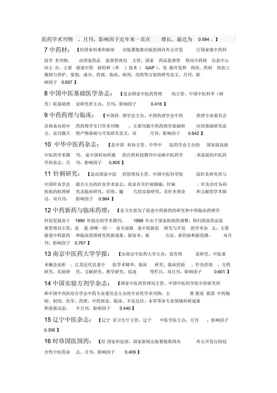 中医药类核心期刊_第5页