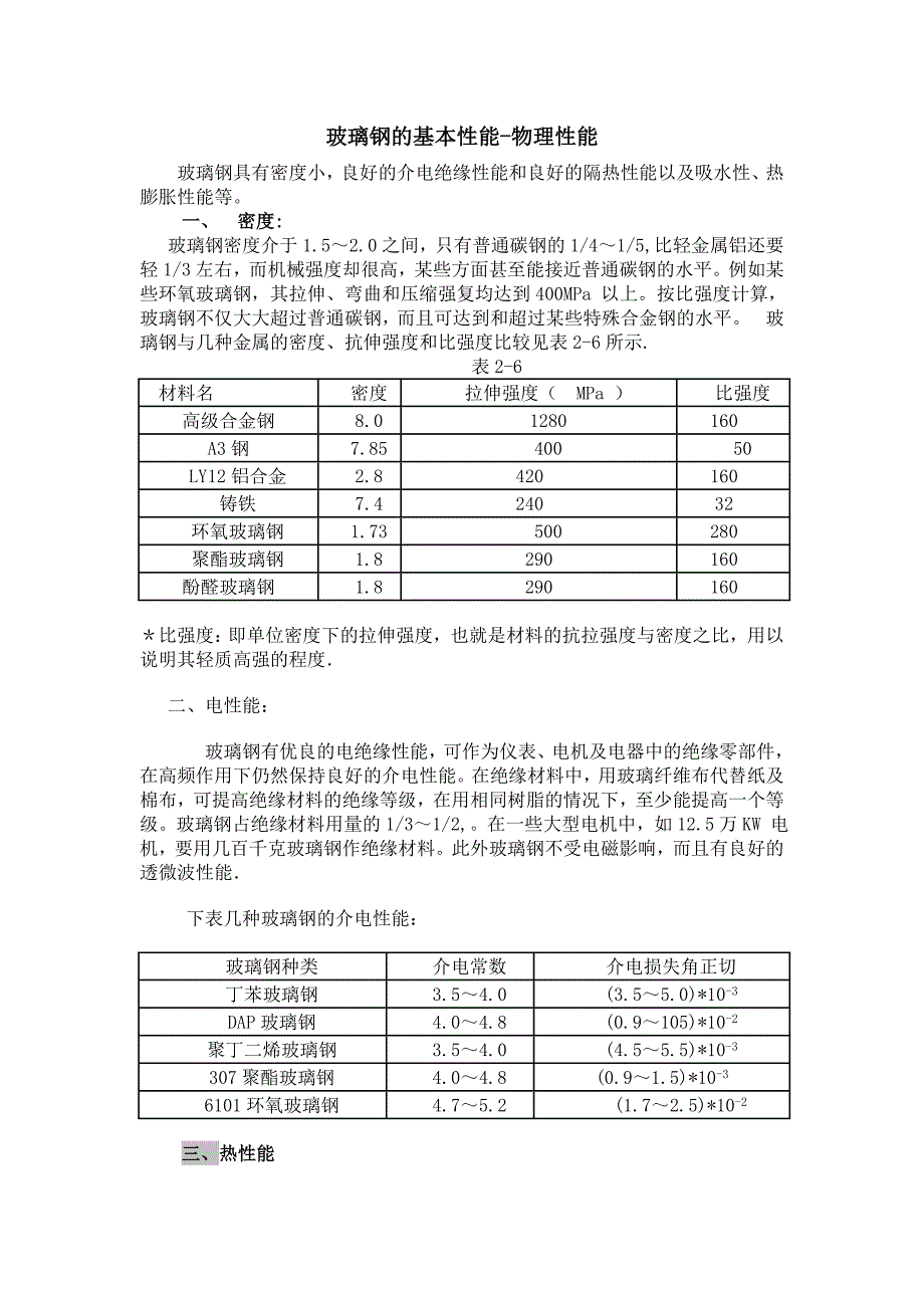 玻璃钢的基本性能_第1页