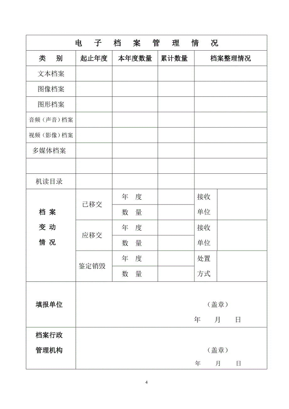 福建省机关,团体,企业事业单位档案登记办理表_第4页