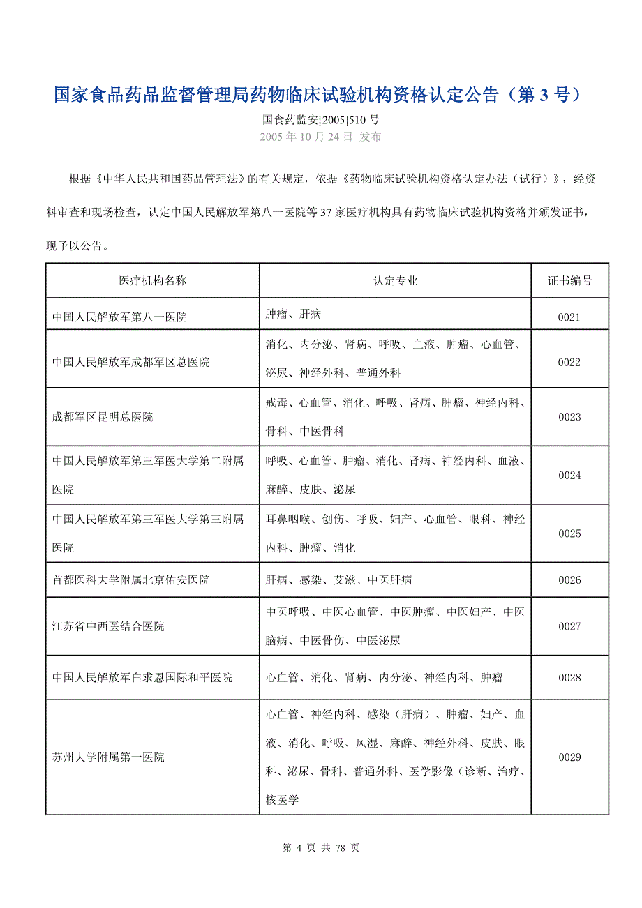 整理医疗器械临床试验机构目录_第4页