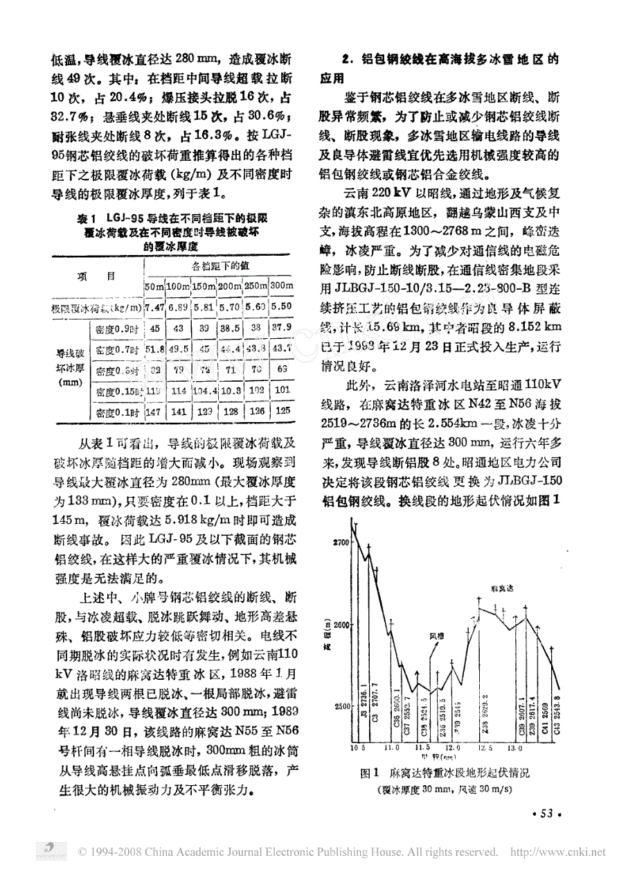 铝包钢绞线在高海拔多冰雪地区输电线路上的应用_第2页