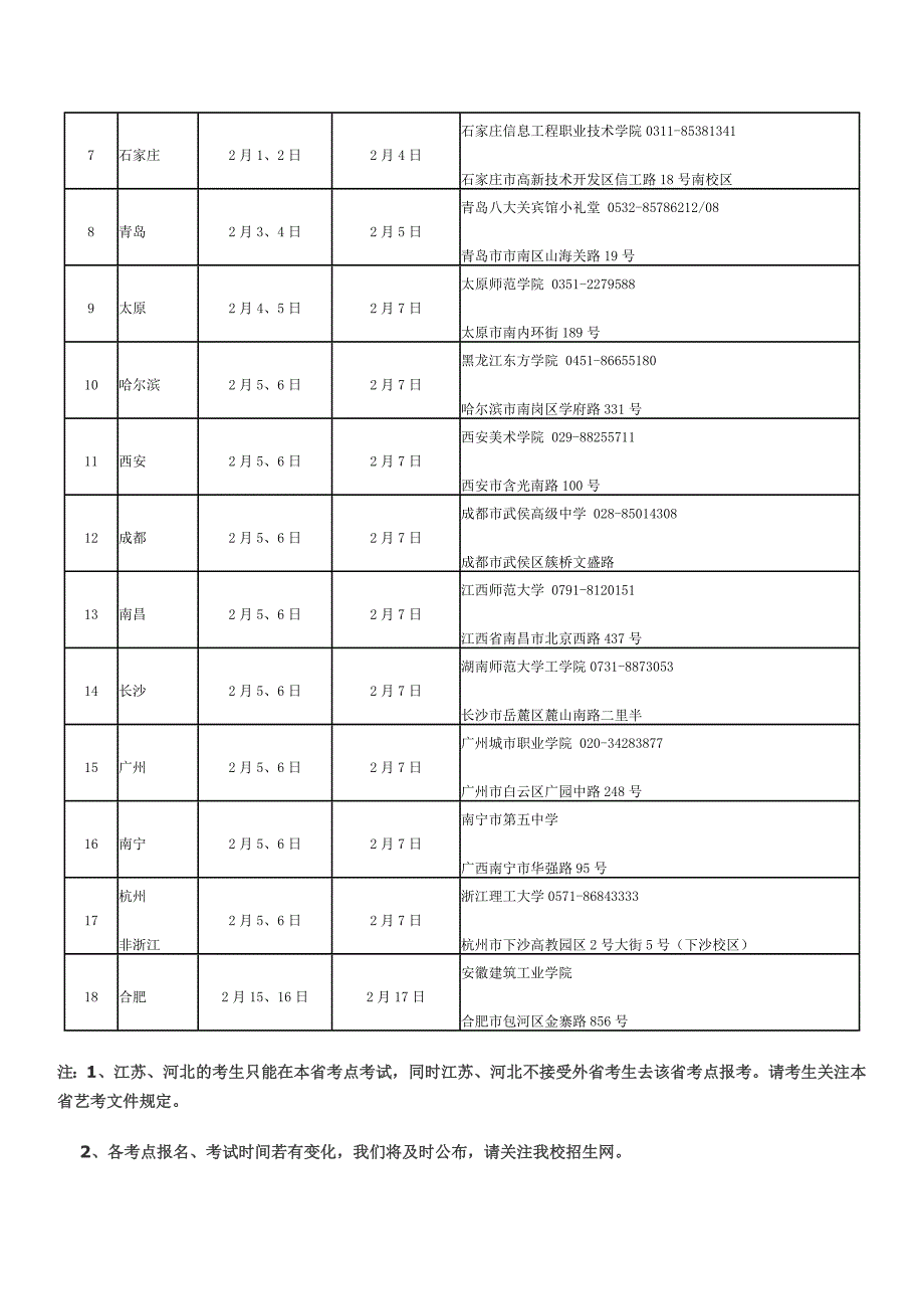 [其他资格考试]浙江理工大学关于2012年艺术类考点设置提醒_第2页