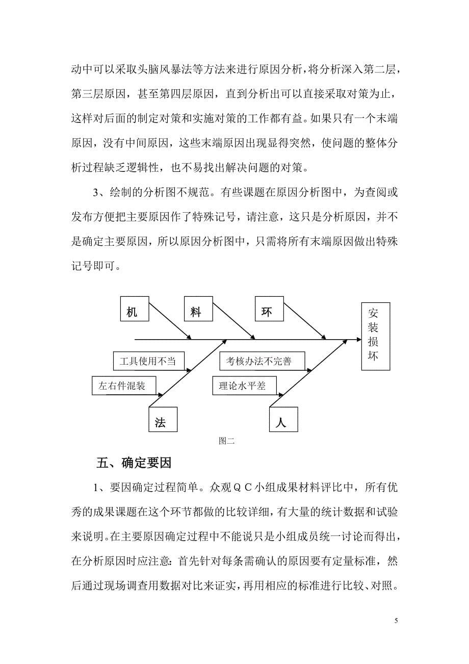 浅谈QC小组活动的体会和经验_第5页