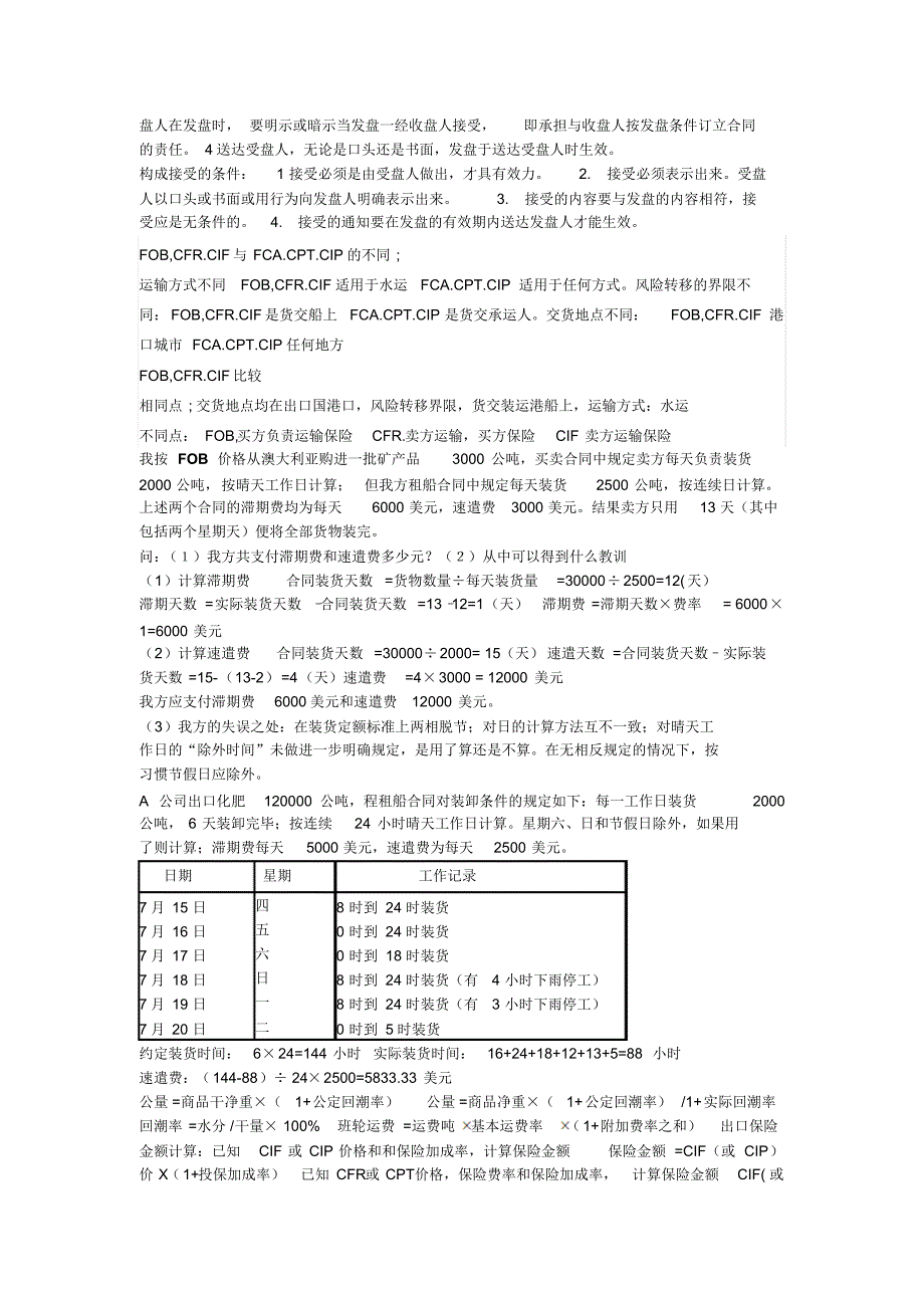 临沂大学国际贸易实务期末考试重点_第4页