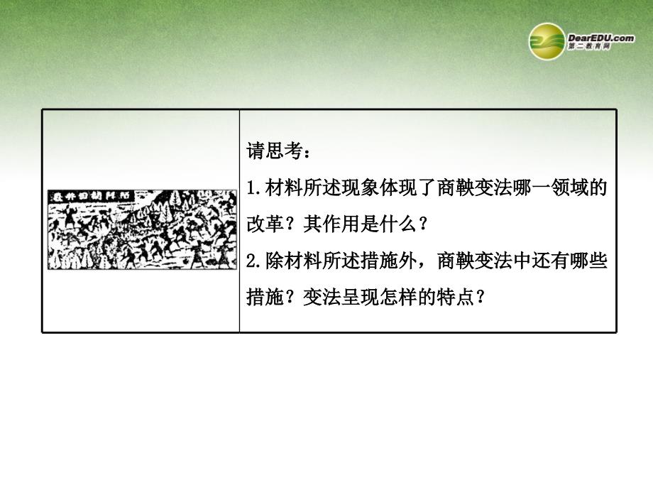 高中历史 2.2 “为秦开帝业”商鞅变法课件 新人教版选修1_第3页