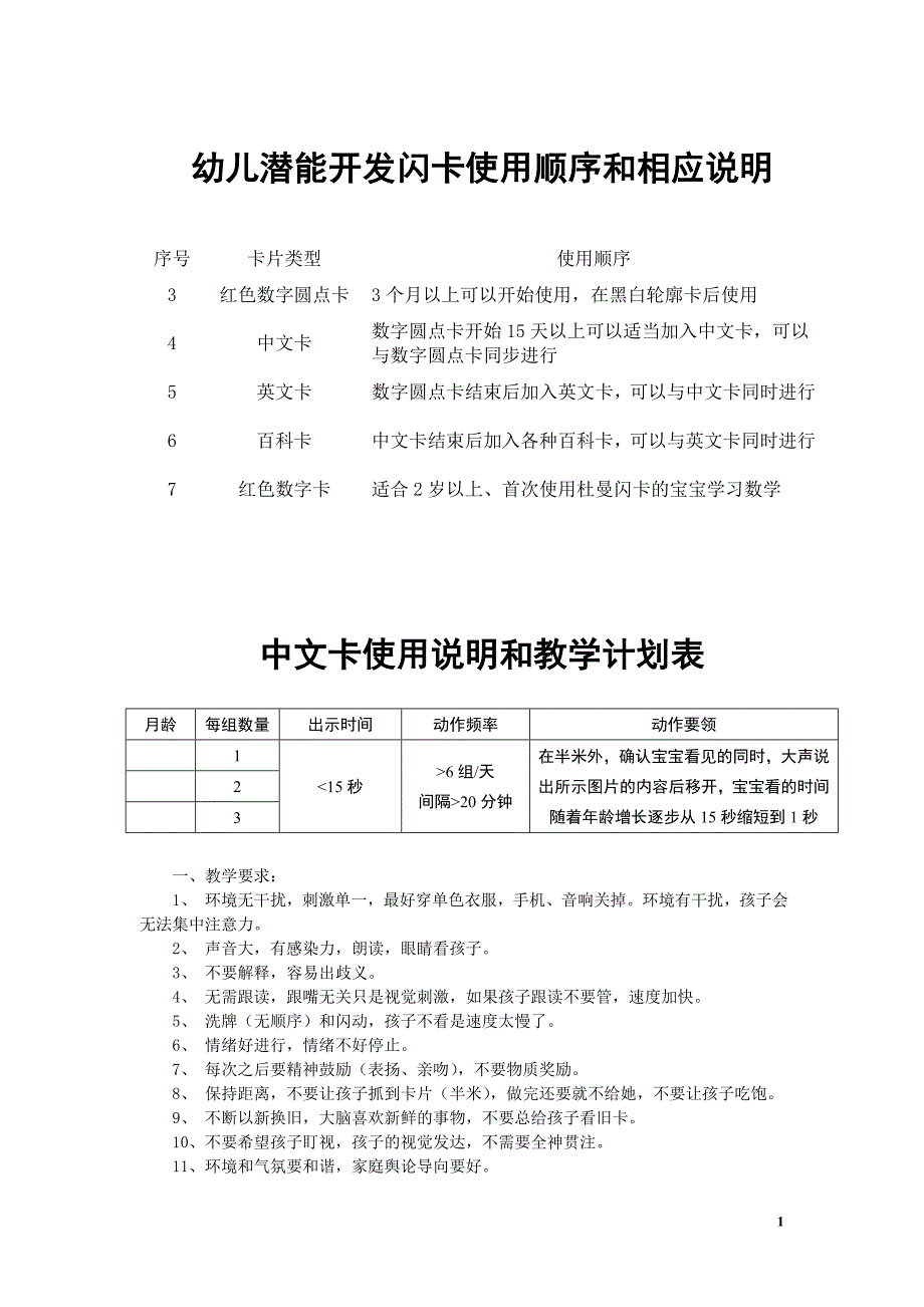 中英文闪卡使用顺序和计划_第1页