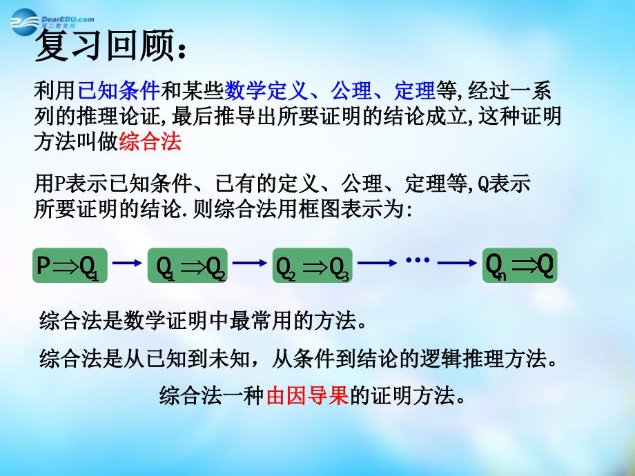 湖南省永州市新田县第一中学高中数学 21 分析法课件 理 新人教a版选修2-2_第2页