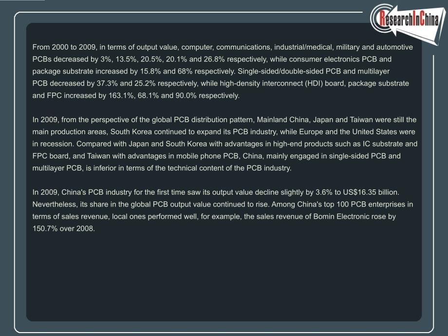 柔性线路板global and china pcb (printed circuit board) industry report, 2010_第2页