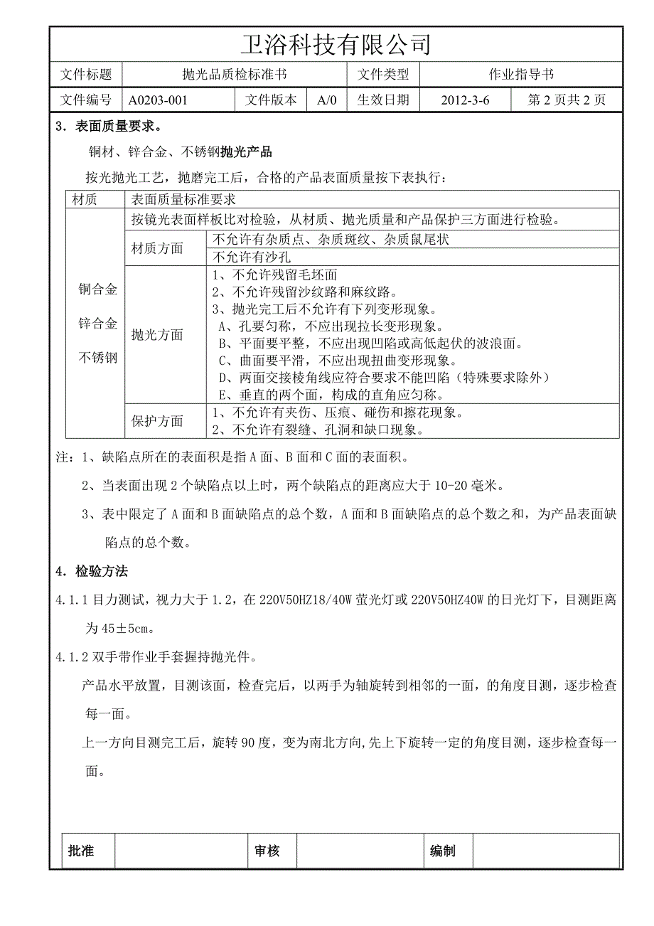 抛光品质检验标准书_第2页