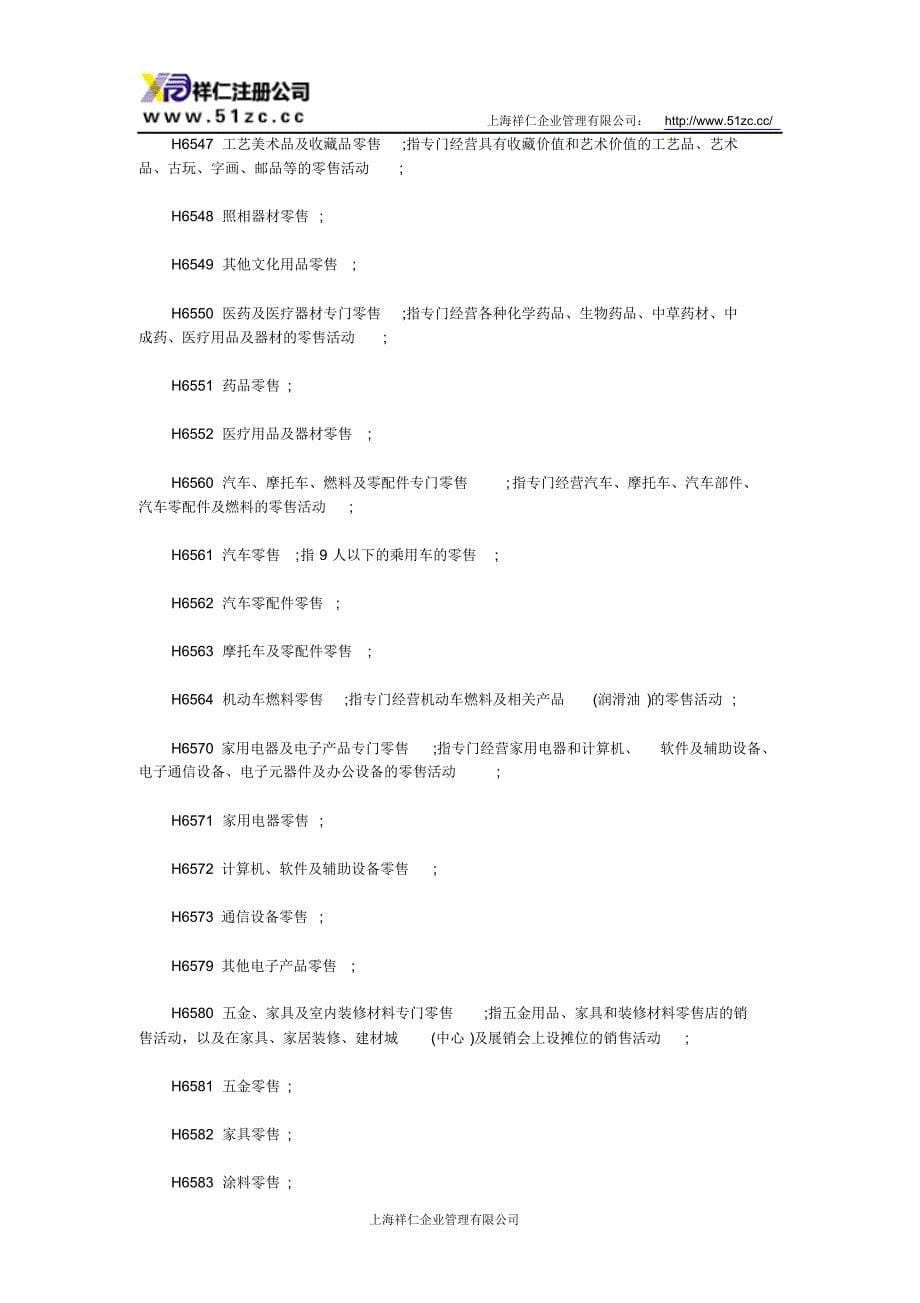 关于上海注册公司经营范围汇总_第5页