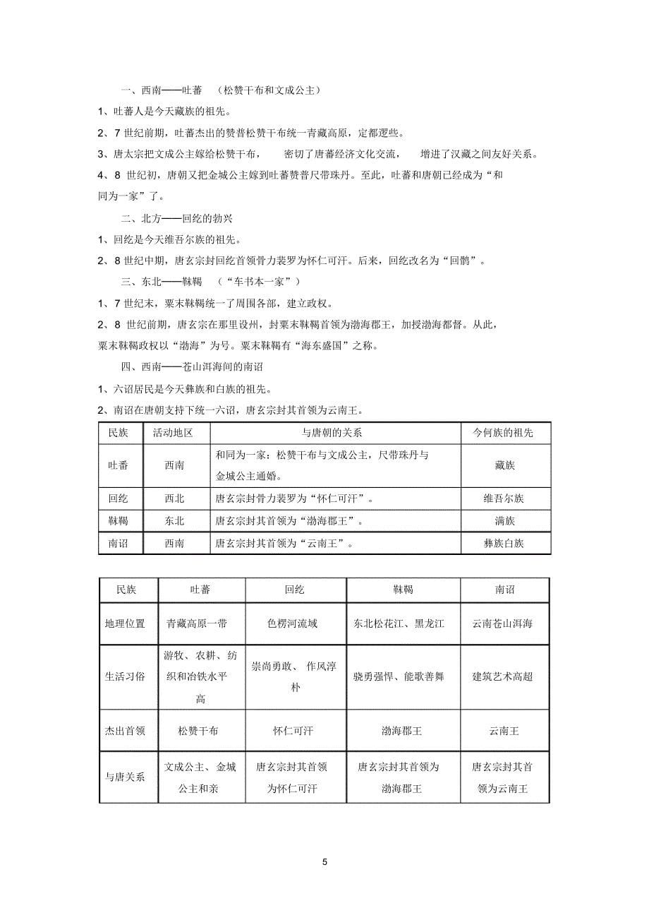 七年级下册l历史第一单元复习提纲_第5页