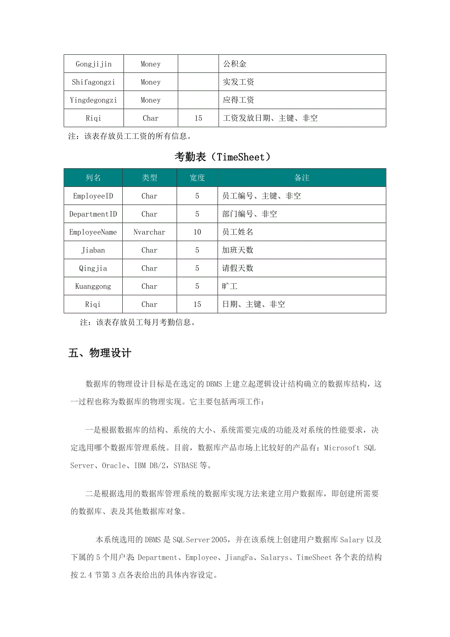 人事工资管理系统数据库的需求分析_第4页